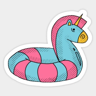 Unicorn beach buoy Sticker